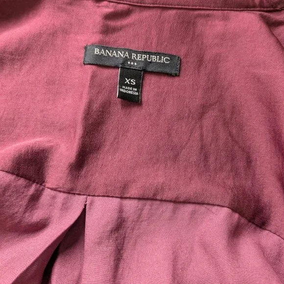 Banana Republic XS Maroon Charmeuse Dress - Picture 8 of 8